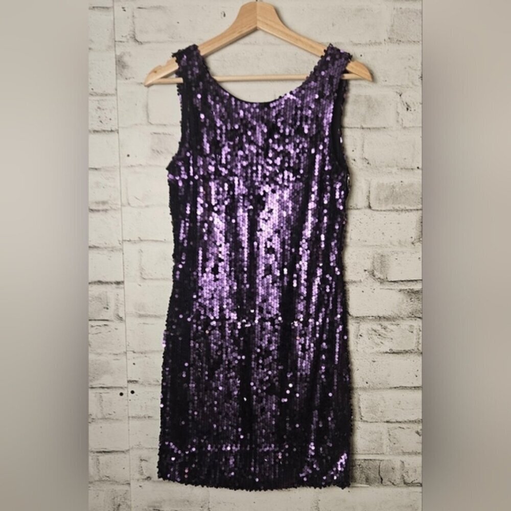 Ricki’s Purple Sequin Cocktail Dress Sleeveless Party Dress Size 6